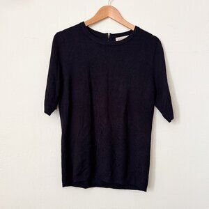 Philosophy Short Sleeve Crewneck Sweater Black Med